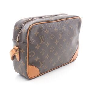 Louis Vuitton Trocadero Brown Leather Bag Canvas Shoulder Monogram